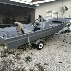 Aluminum Bass Boat With Trailer!! Title In Hand! 