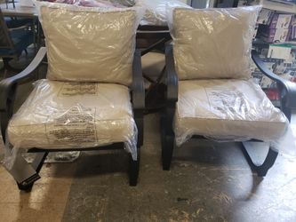 New 2pc outdoor patio furniture set springback chairs tax included