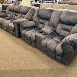 Capehorn Granite Reclining Living Room Set /couch /Sofa and Loveseat