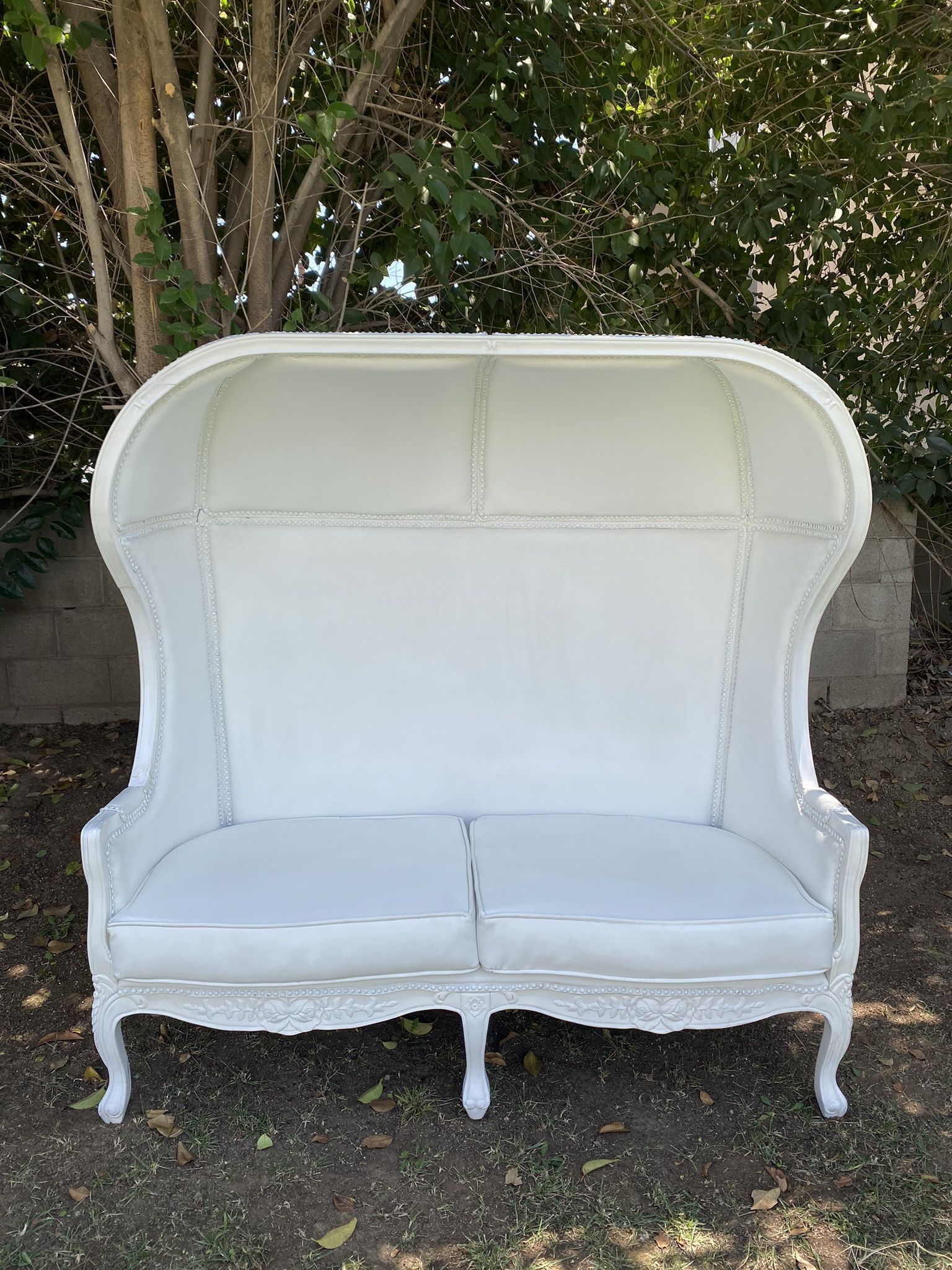 Beautiful White Dome Loveseat