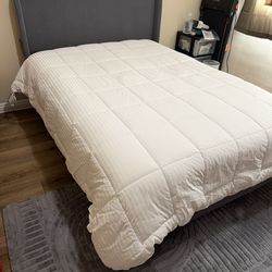 Grey full size bed frame