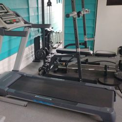 Treadmill & Lifting Weights Equipment 