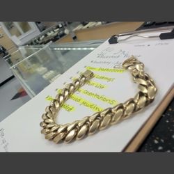 10k Real Gold Thick Cuban Bracelet 