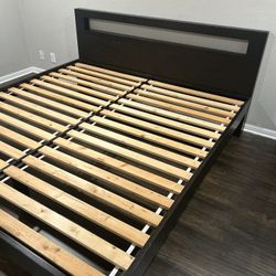 West Elm king Bed Frame & Night Tables