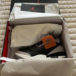 Nike Jordan Retro 3 Black Cement DS SZ 10.0