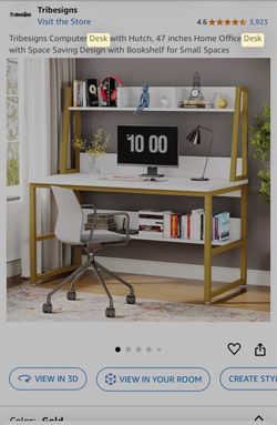 Tribesigns 47-Inch Computer Desk with Hutch