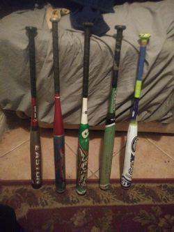 2 adult softball bat 2 fastpitch bats 1 baseball bat