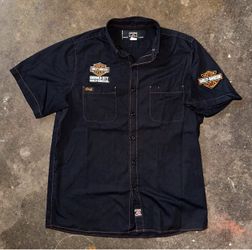 Vintage Harley-Davidson Emerald City Staff Work Shirt