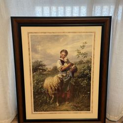 The Shepherdess 1866 by Johann Baptist Hofner artwork