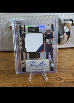 2025 Panini Select Kyle Williams Patriots Rookie Tri-Color Patch Auto /199
