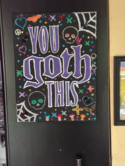 Black canvas goth picture