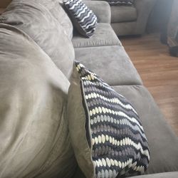 Grey Brown Set Of Sofas