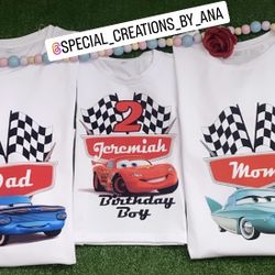 Custom Disney Cars Birthday Shirts π₯³π Message me if you need custom orders