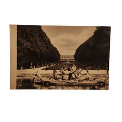 Vintage Versailles Le Bassin Du Char D'Apollon Apollon Wagen Bassin Postcard