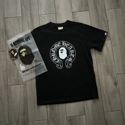 Black Chrome Hearts x Bape collab tee