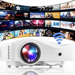 Projector WiFi Portable Home Cinema Video Movie Outdoor HDMI 1080P 4KSupport 6000LM Smartphone/PS4/USB/Tablet/PC/SDCard EXCEL PPT iOS Android GP19