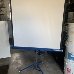 Vintage Da-Lite Flyer Projector Screen, Movie Screen, Popup Screen