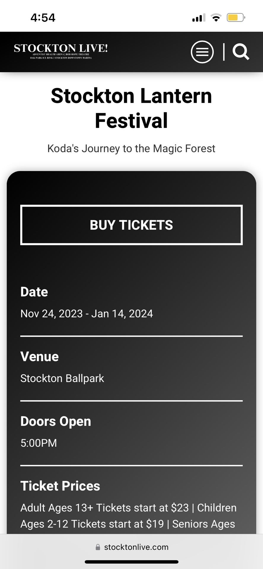 Stockton Lantern Festival Tickets 