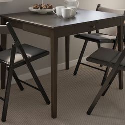 IKEA IDANAS Drop-Leaf Table Dark Brown Desk Dining Craft Vanity $199