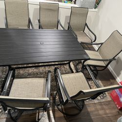 Patio Dining set (6 Chairs + 1 Table)