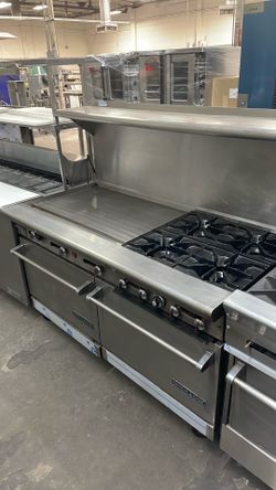 60” Range Griddle & burner range with two ovens 1 convection