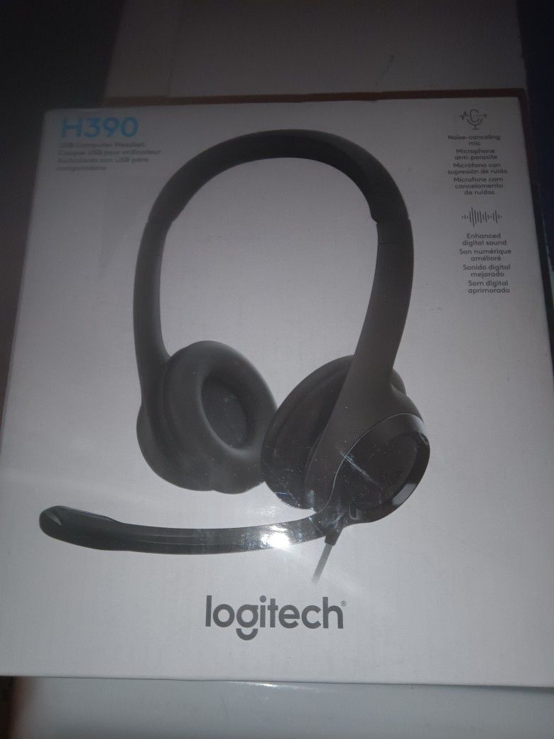Logitech H390 USB Headset with Noise-Cancelling Mic Black