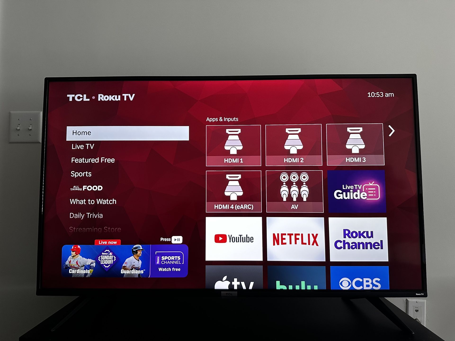 TCL 50 inch TV Roku