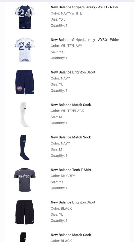 wholesale shop AYSO United Santa Soccer Monica Uniform AYSO Brand New
