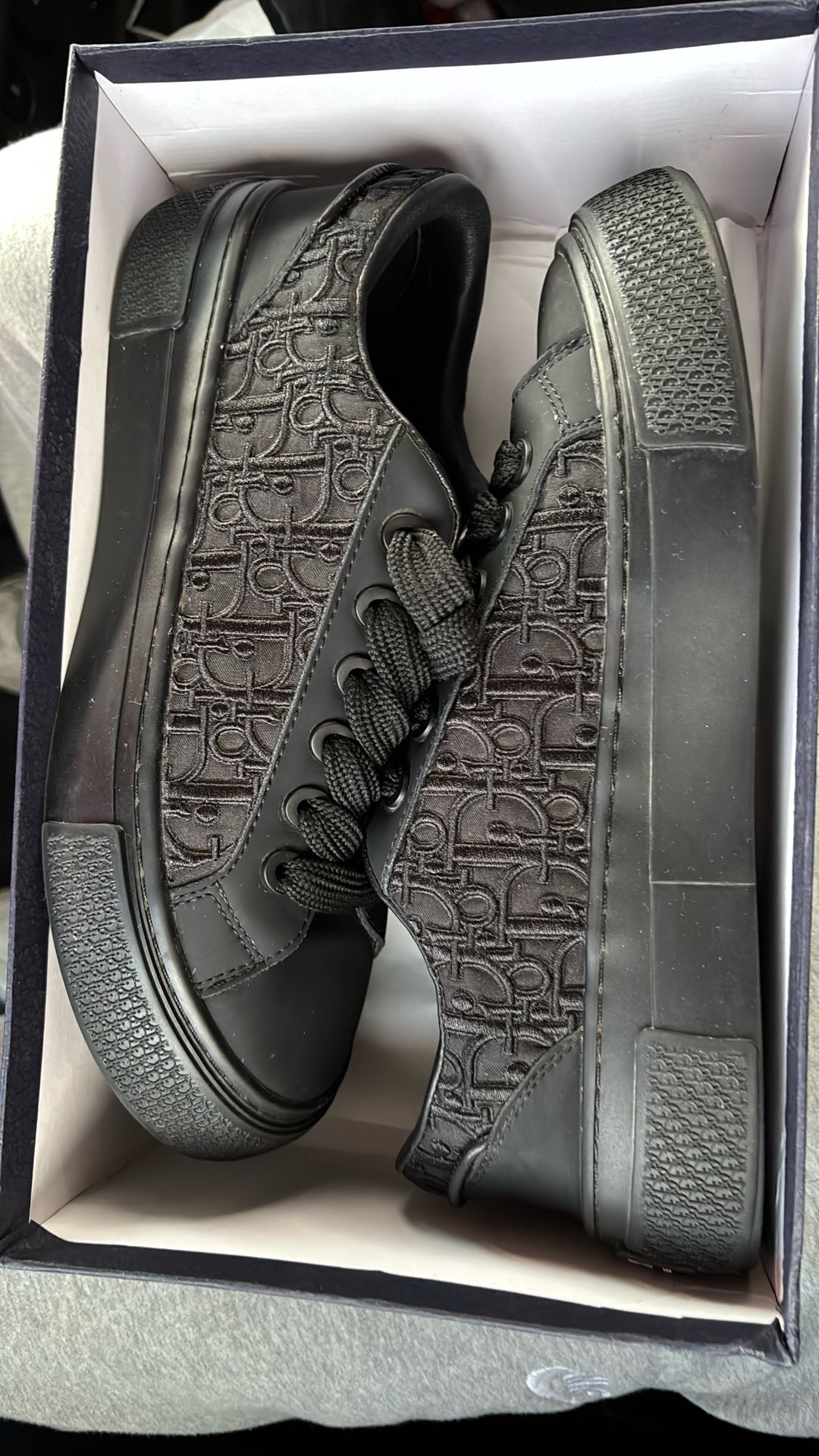 Dior B33 Black Grained Calfskin