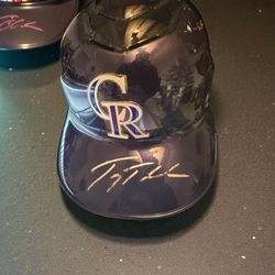 Troy Tulowitzki Signed Colorado Rockies Helmet