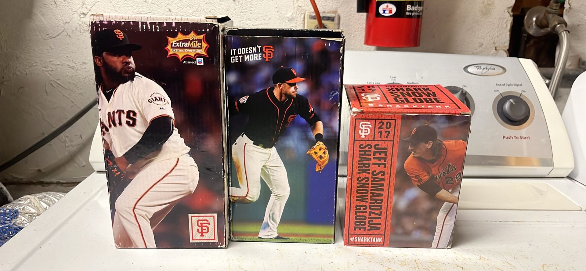 SF Giants Bobbleheads Evan Longoria, Johnny Cueto, Jeff Samardzija