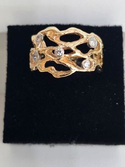 14KT Diamond Nugget Ring