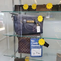 Coach Blue And Gold Purse 