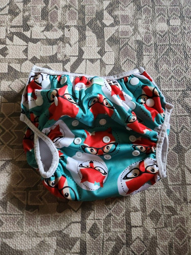 wegreeco Baby & Toddler Snap One Size Adjustable Reusable Baby Swim Diaper (Fox)