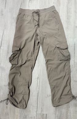 ✨ Lululemon Taupe Utility Cargo Pants Size M Drawstring Parachute Size M 43017