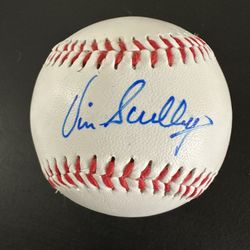 VIN SCULLY SIGNED LOS ANGELES DODGERS ANNOUNCER AUTOGRAPHED BASEBALL W/COA - 910
