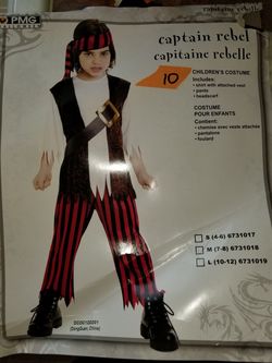 Pirate costume 7/8 new
