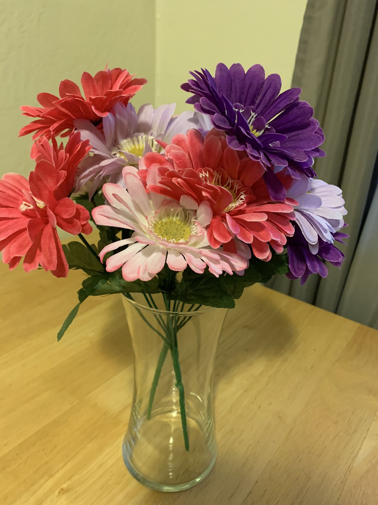 Artificial flowers in a vase