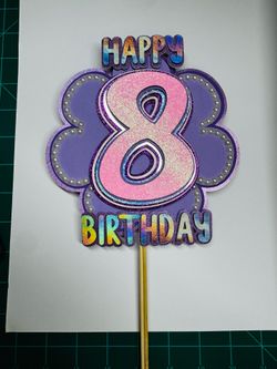 Cake topper  number 8