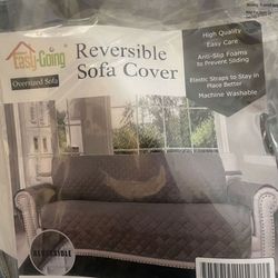 2- OVERSIZED SOFA AND LOVESEAT REVERSIBLE COUCH COVERS