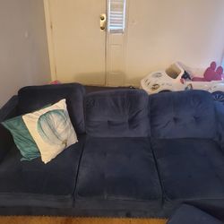 Sofa Blue Color 2 Chair 82×30 Available 