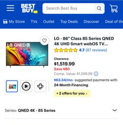 LG 86” TV UHD (86UR640S9UD )