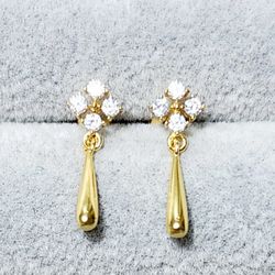 White Sapphire Drop Earrings
