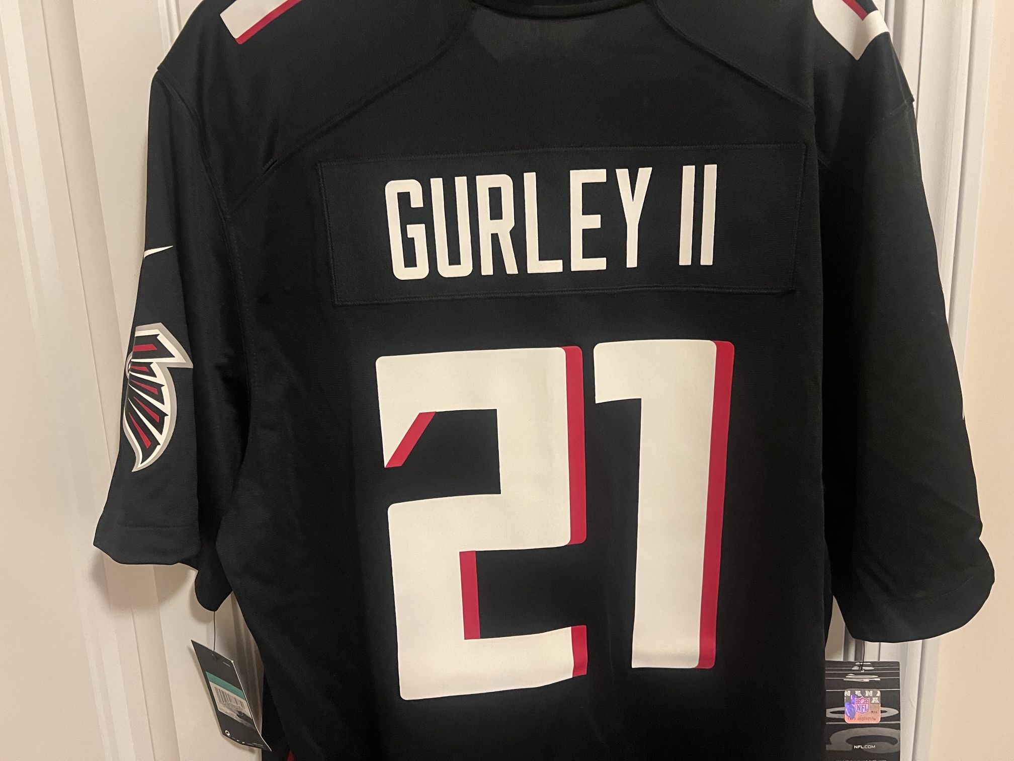 Nike Atlanta Falcons Gurley II #21 Untouchable Jersey, Black/White, Size XL. NWT