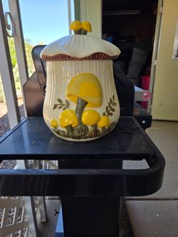 Vintage Ceramic Mushroom Cookie Jar