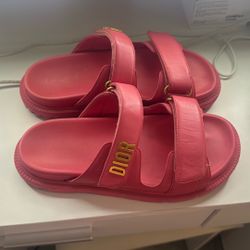  Dior Leather Pink Mules 