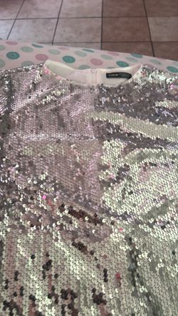 It’s a silver dress