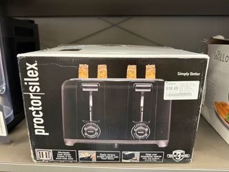 Proctor Silex 4-Slice Extra-Wide Slot Toaster – Black