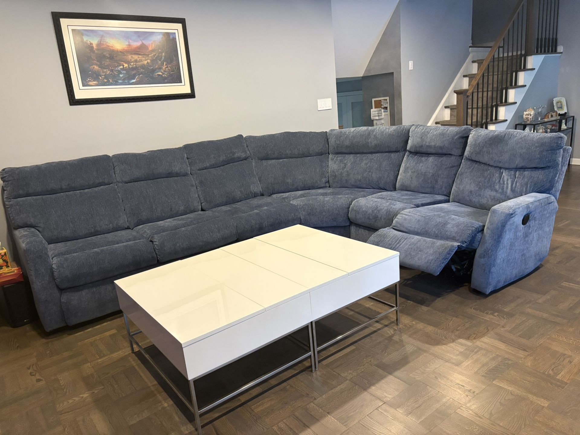 Sectional Couch With Recliner And Queen Mattress
