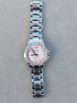 Ladies pink timepiece wedding